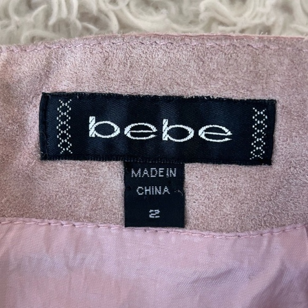 bebe Dusty Pink Mini Skirt with Belt - Picture 5 of 7